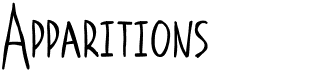 preview image of the Apparitions font