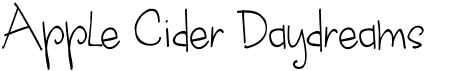 preview image of the Apple Cider Daydreams font