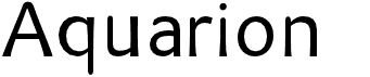 preview image of the Aquarion font