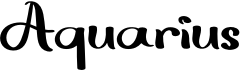 preview image of the Aquarius font