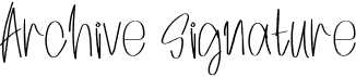 preview image of the Archive Signature font