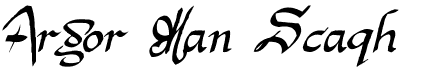preview image of the Argor Man Scaqh font