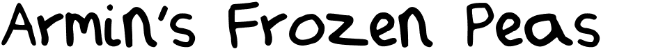 preview image of the ArminsFrozenPeas font