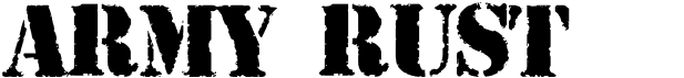 preview image of the Army Rust font