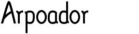 preview image of the Arpoador font