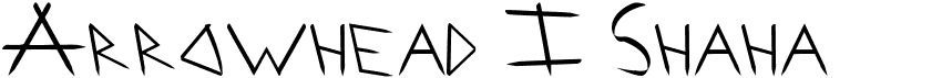 preview image of the Arrowhead I Shaha font