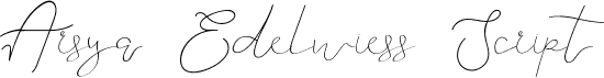 preview image of the Arsya Edelwiess Script font