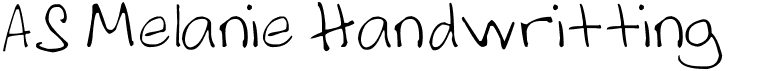 preview image of the AS Melanie Handwritting font