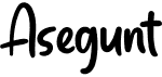 preview image of the Asegunt font