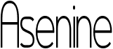 preview image of the Asenine font