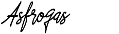 preview image of the Asfrogas font
