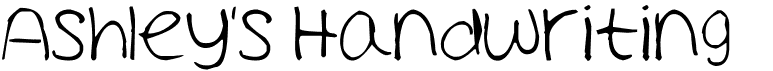 preview image of the Ashley's Handwriting font