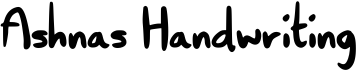 preview image of the Ashnas Handwriting font