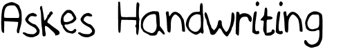 preview image of the Askes Handwriting font