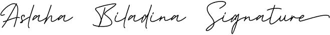 preview image of the Aslaha Biladina Signature font