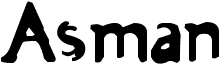 preview image of the Asman font