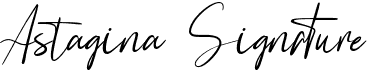 preview image of the Astagina Signature font