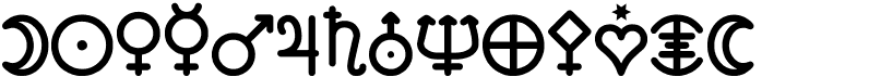 preview image of the Astronomic Signs St font