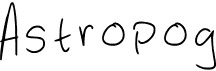 preview image of the Astropog font