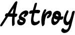 preview image of the Astroy font