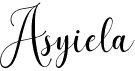 preview image of the Asyiela font