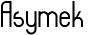 preview image of the Asymek font