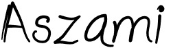 preview image of the Aszami font