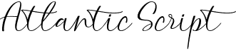 preview image of the Atlantic Script font