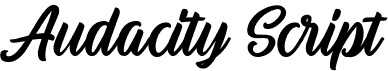 preview image of the Audacity Script font