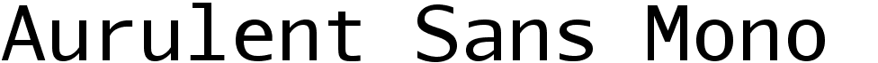 preview image of the Aurulent Sans Mono font