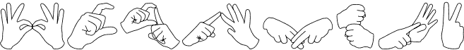 preview image of the Auslan Finger Spelling font