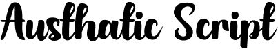 preview image of the Austhatic Script font