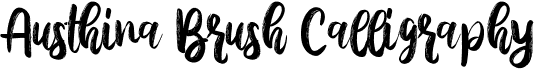preview image of the Austhina Brush Calligraphy Scratch font