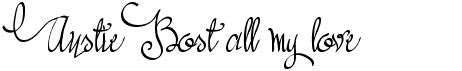 preview image of the Austie Bost All My Love font