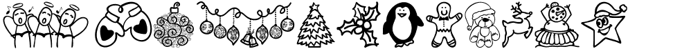 preview image of the Austie Bost Christmas Doodles font