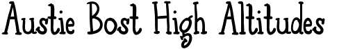 preview image of the Austie Bost High Altitudes font