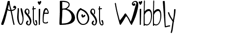 preview image of the Austie Bost Wibbly font