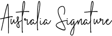 preview image of the Australia Signature font