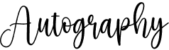 preview image of the Autography font