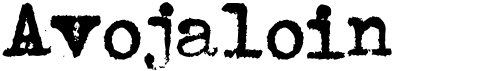 preview image of the Avojaloin font