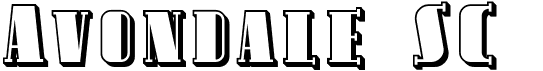 preview image of the Avondale SC font