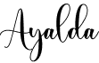 preview image of the Ayalda font
