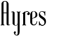 preview image of the Ayres font