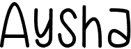 preview image of the Aysha font