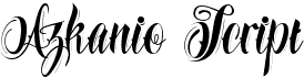 preview image of the Azkanio Script font