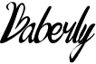 preview image of the Baberly font