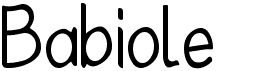 preview image of the Babiole font