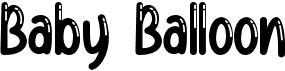 preview image of the Baby Balloon font