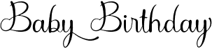 preview image of the Baby Birthday font