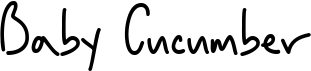 preview image of the Baby Cucumber font